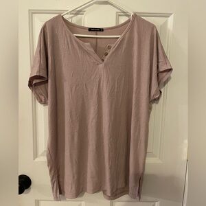 Pink Cuffed Sleeve Relaxed T-Shirt